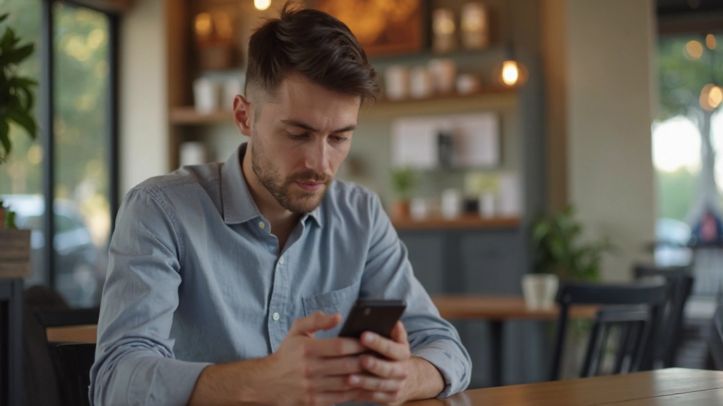 Молодой инвестор начинает инвестировать с малых сумм, мобильное приложение брокера на телефоне