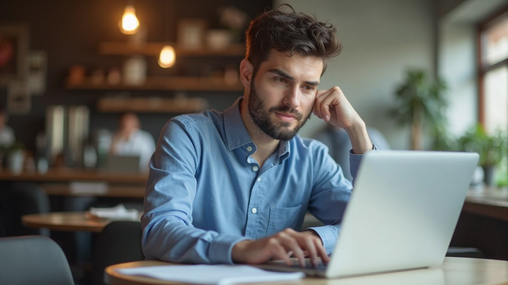 Начинающий инвестор изучает информацию об инвестировании небольших сумм денег